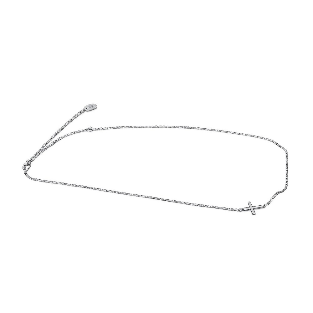 James Avery Horizontal Cross Necklace OS Silver Excellent Sterling 925